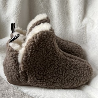 The Company Store Slipper Womens Small 5/6 Sherpa Wool Slipper Booties New