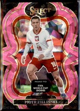 2025-26 Panini Select Road to FIFA World Cup #138 Piotr Zielinski Pink Ice