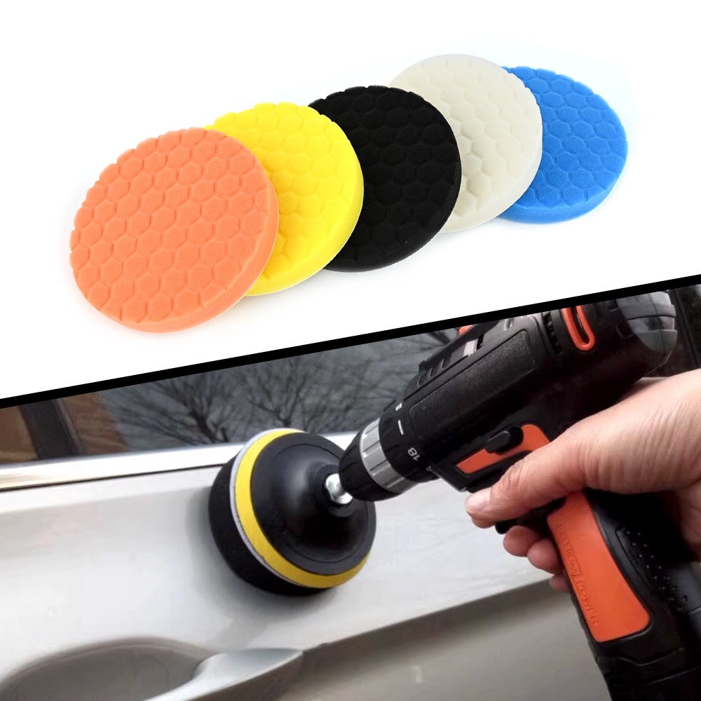 5 inch Car Waxing Polish Foam Sponge Kits Polishing Pad Buff