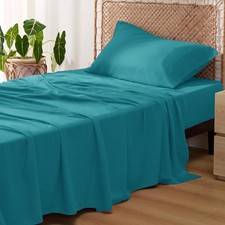 Bedsure Cooling Sheets Twin, Rayon Derived from Bamboo, Breathable  Soft Twin S