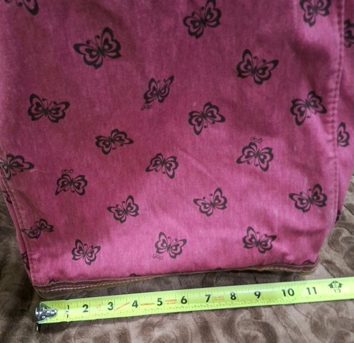 GAP Bag Pink Brown Butterflies Lightweight Travel Crafts Books - Picture 8 of 11