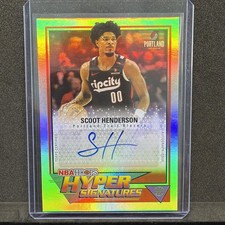 2025-26 NBA Hoops Scoot Henderson Hyper Signatures Auto HHS-SH Trailblazers