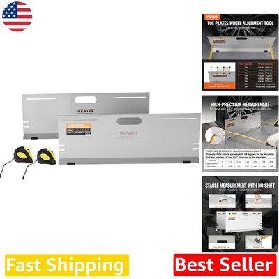 Precision Alignment Tool 2-Pack: Stainless Steel Toe Plates, Magnetic Tape Slots