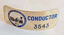 Vintage Long Island Railroad Conductor Hat Badge Approx, 3 1/4" x 1 1/2"