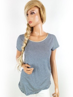 BANANA REPUBLIC Damen Tunika Bluse Gr. M Rayon Kurzer Ärmel Einfarbig Runder