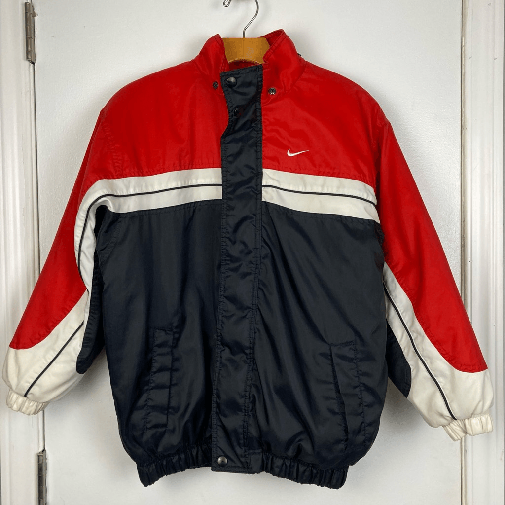 SACAI X NIKE Giacca puffer Nike vintage anni 90 donna tg M bandiera americana rosso bianco blu navy Y2K