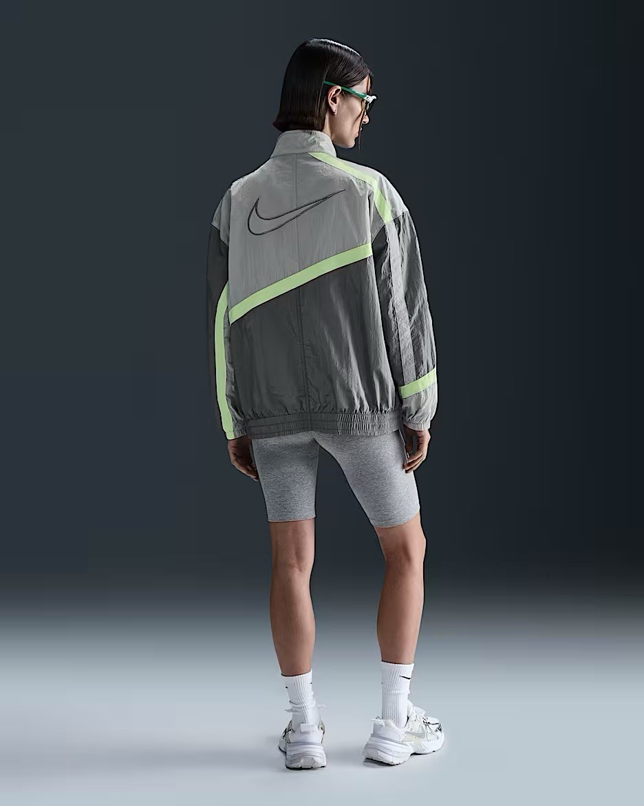 SACAI X NIKE Taglia Small Tuta Nike Sportswear Track Donna Tessuto Oversize Grigio Prezzo consigliato £180
