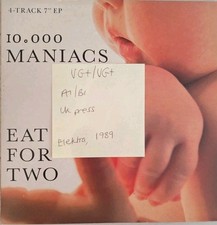 10,000 Maniacs Eat For Two Vinyl Record 7" VG+/VG+ EKR 100 1989