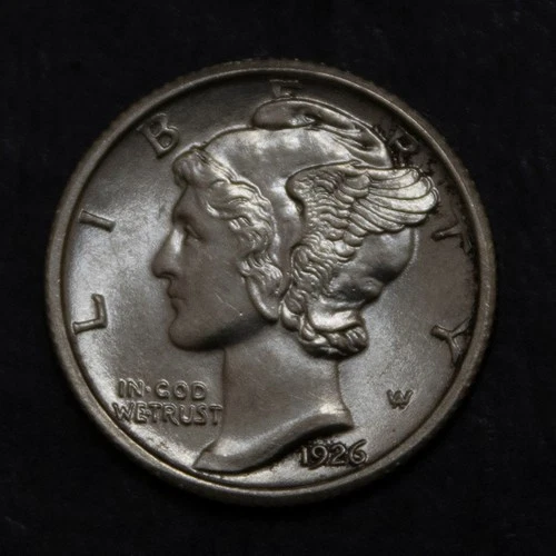 1926  Mercury Dime Choice BU FB Full Bands  Lot  2432