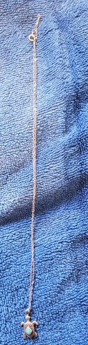 Sterling Silver & Turquoise Turtle Pendant Necklace