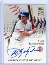 Carl Yastrzemski 2001 Topps Golden Anniversary Great Autograph