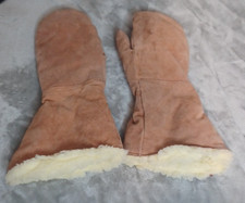 Suede Canadian GoodWear Glove Brand Mittens vtg Insulated Fleece Winter Wear