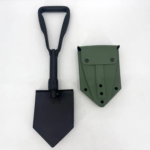 USGI Entrenching Trifold Folding Etool E-tool Shovel VGC w/ Vinyl Cover