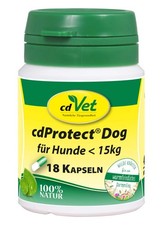 cdProtect Dog 18Kapseln f&uuml;r Hunde - wurmfeindliches Darmmilieu durch Wildkr&auml;uter