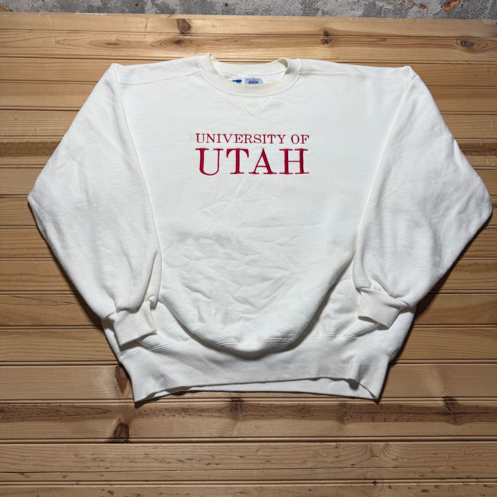Vintage 90s University of Utah Embroidered Crewneck Pullover Sweatshirt USA - XL