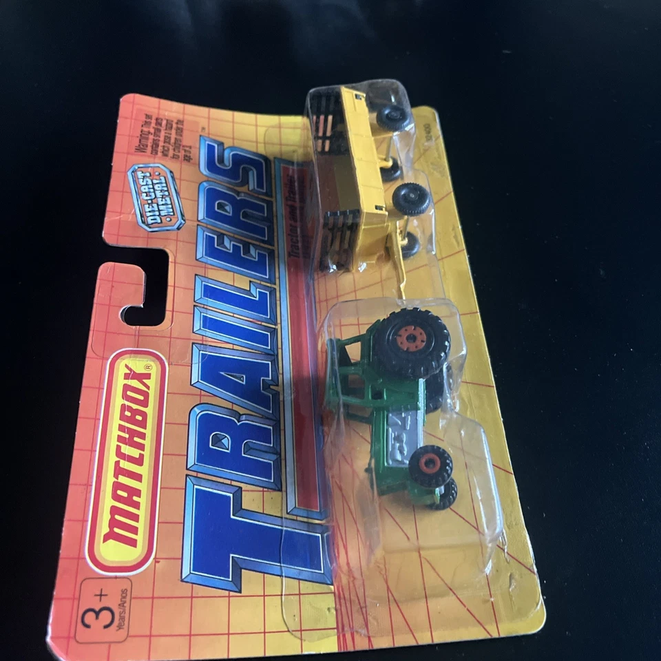 Matchbox Trailers Two Pack TP108 Ford Tractor and Hay Trailer. NIP - Image 4 of 4