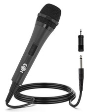Wired Microphone for Karaoke, Black - Unidirectional Dynamic Vocal Micropho...