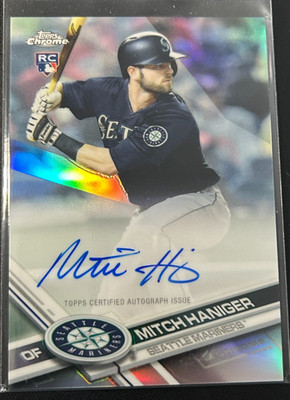 2017 Topps Chrome RA-MH Mitch Haniger auto Seattle Mariners RC Refractor /499