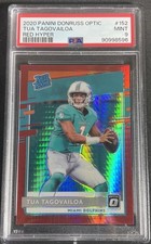 Tua Tagovailoa 2020 Donruss Optic Rated Rookie Red Hyper PSA 9