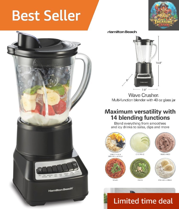 Elite Wave Crusher Blender - 14 Functions for Smoothies & Icy Drinks, 700 Watts