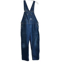 Vintage Big Smith Overalls Men 38x29.5 Blue Denim Bib Workwear Made USA - Read 