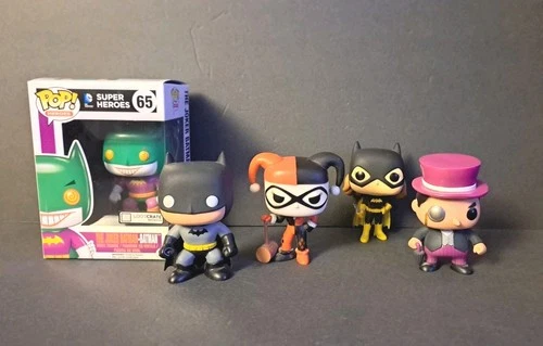 Funko Pop! Vinyl DC Comics Batman Figure Lot  Penguin Harley Quinn Batgirl