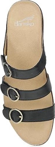 Dansko Campbell Women's Casual Sandals, Black Burnished Nappa, W41 image 5