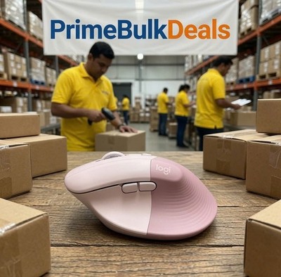 [DISCOUNT] Logitech Lift Vertical Ergonomic Wireless Mouse Rose Pink New
