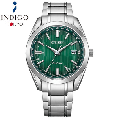 CITIZEN COLLECTION CB0261-53W Titanium Eco-Drive Radio Solar Green Dial Watch