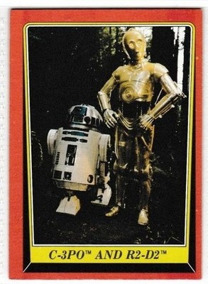 1983 TOPPS STAR WARS RETURNI OF THE JEDI CARD #8 C-3PO AND R2-D2 MINT CONDITION
