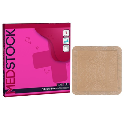 #ad #ad MEDSTOCK Silicone Foam Dressing with Border 8quot; x 8quot; Box of 5 $34.99