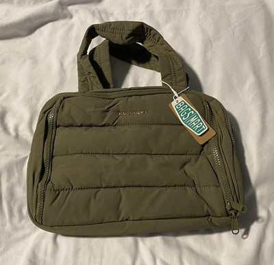 BAGSMART Travel Tech Organizer Case Zip Carry Handle Olive Green