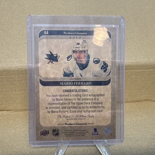2023-24 Parkhurst Champions Autographs #44 Mario Ferraro Auto - Bild 2 von 8