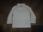 Wonder Nation NEW White School Solid long Sleeve Shirt M 8 girl collar zipper — photo 2