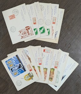 Lot of 13 FDC, Hungary 1968 (22 Stamps / 2 Souv Sheets). EXCELLENT CONDITION