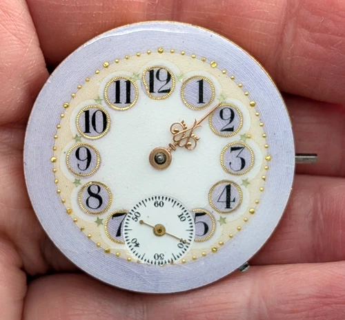 1889 ELGIN Fancy Dial Grade 94 11j 6s Antique 34mm Pocket Watch PARTS or REPAIR