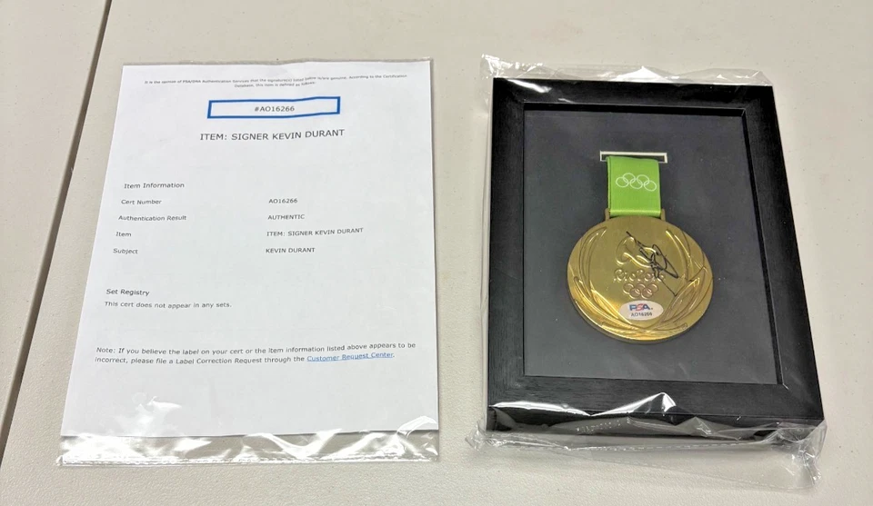 KEVIN DURANT SIGNED 2016 RIO OLYMPICS USA FRAMED GOLD MEDAL! PSA/DNA AUTHENTIC! - Image 2 of 3