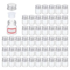 5ml Clear Glass Vials, 50 Pack Small Liquid Sample Vial Leak-Proof Bottles