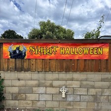 Spirit Halloween Retail Store Banner 10FT Vinyl Sign Horror Decor Display Party