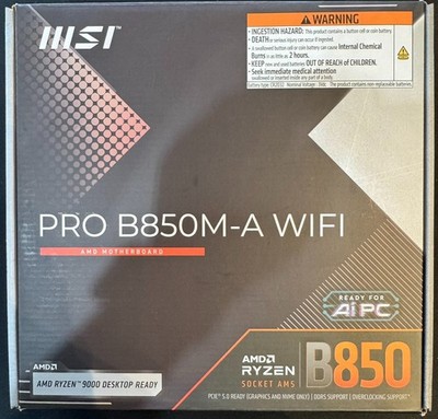 MSI PRO B850M-A WiFi Motherboard, mATX, AM5 - DDR5