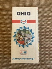 Vintage 1968 Humble Oil Gas Station Map of OHIO before Stardard Esso Enco Exxon
