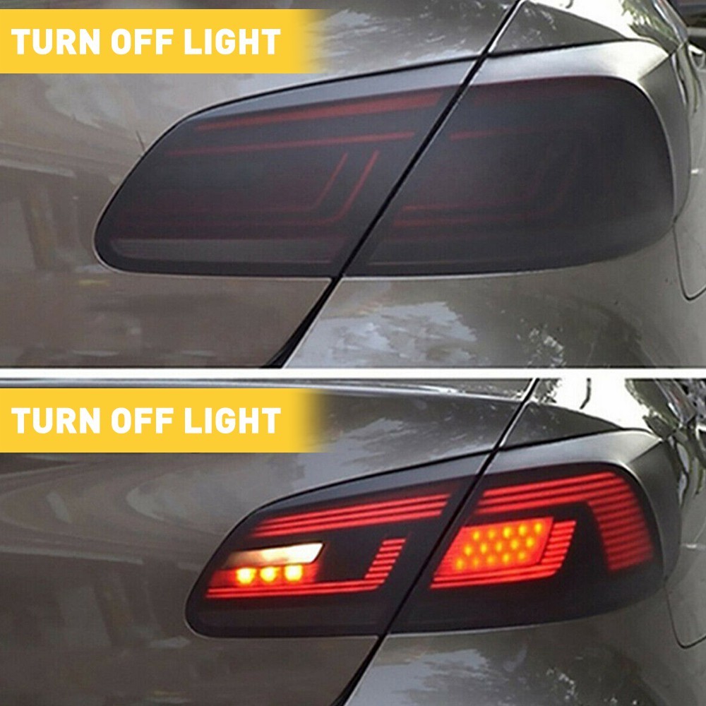 12"x 72" Matte Black Car Rear Lights Tail Light Film Stickers Trims Accessories