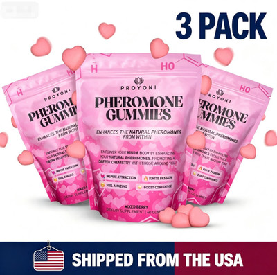 3 pieces  ProYoni Pheromone Gummies -  Enhance Natural Pheromones - 60 Count