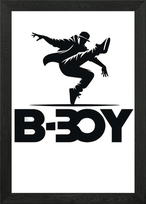 Breakdance Break Dancer gerahmtes Wandbild Poster Leinwanddruck Bild