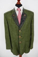 Julius Lang Trachten Janker Gr.50 100% Leinen Oliv Black Label Top Zustand