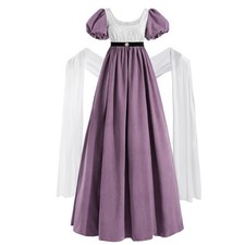 CR ROLECOS Regency Dresses for Women 1800s Empire Waist XX-Large, Purple