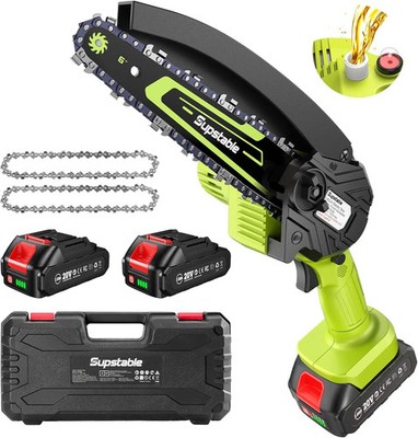 Mini Kettensäge 6 Zoll Elektrokettensäge Akku Akku Akku Kette