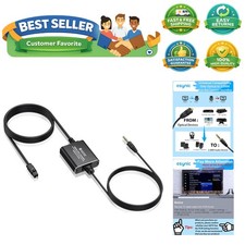 Portable Optical to 3.5mm Adapter-7 FT Long-192KHz DAC Converter-Metal Shell-...