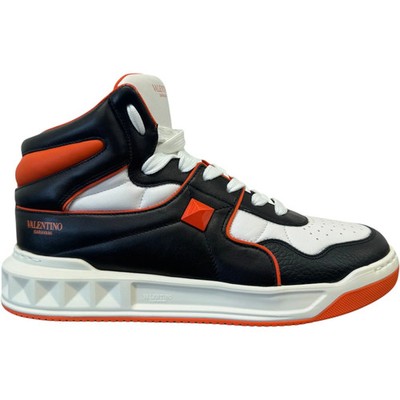 Valentino Garavani Herren One Stud High Sneaker Orange Größe UK 8 / EU 42