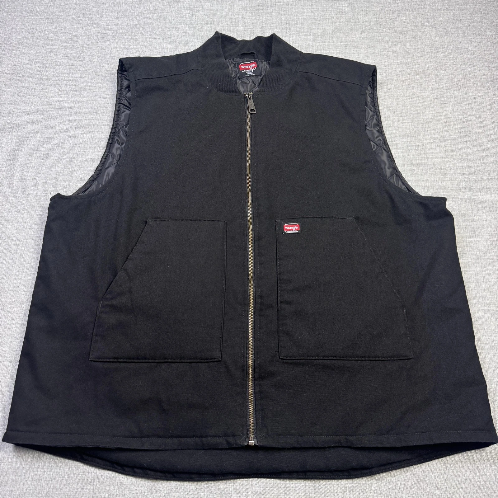 Wrangler Canvas Vest Mens 2XL Black Quilted Insulated Workwear Full Zip
Opens in a new window or tab